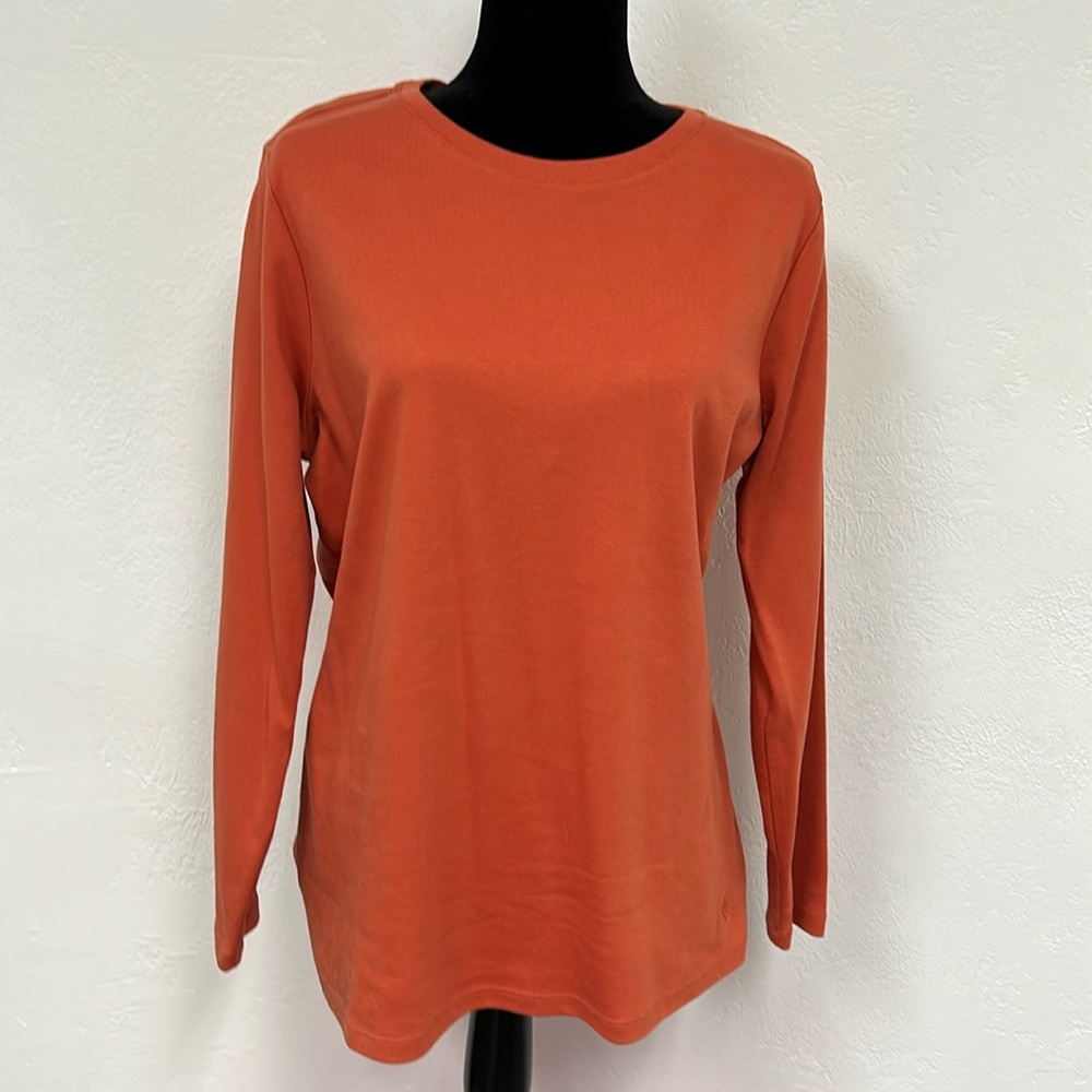 Long sleeve tunic orange size XL by IsaacMizarhi NWOT